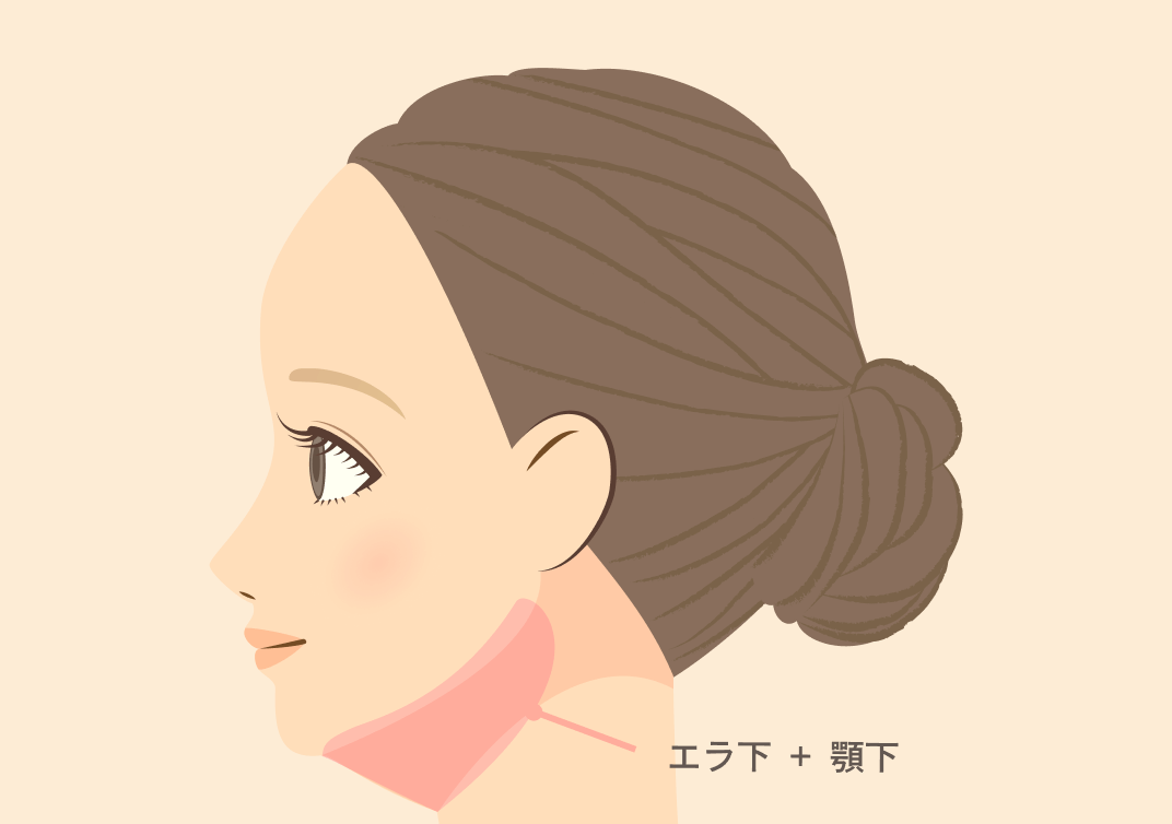 頬＋顎下