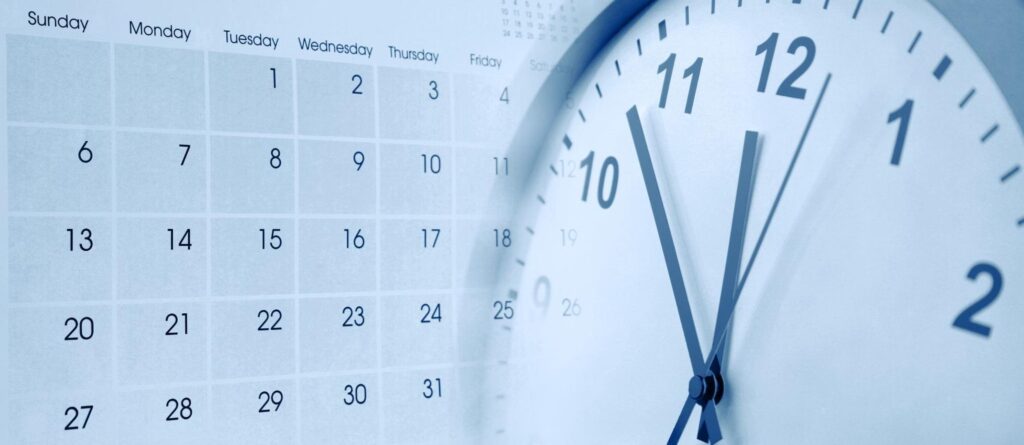 カレンダーと時計