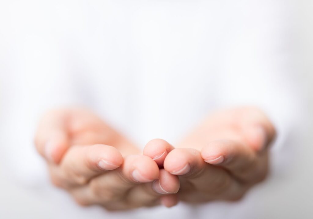 差し出された手のひら