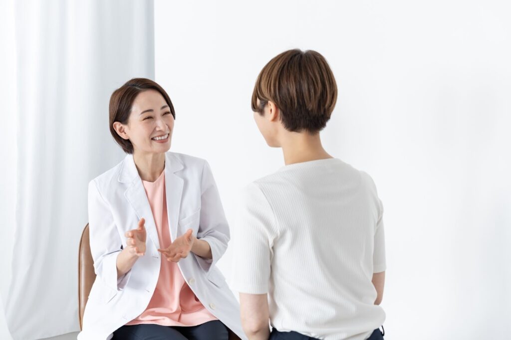 カウンセリングを受ける女性