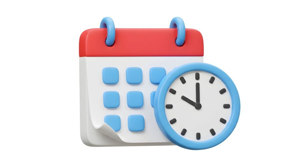 カレンダーと時計