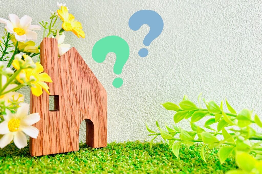 はてまマークと草花