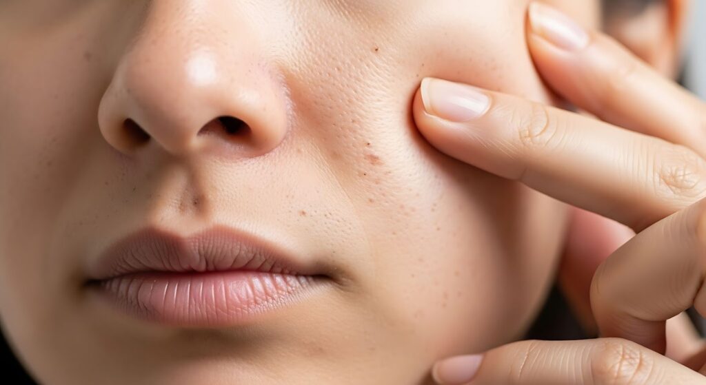 黒ずみがある顔