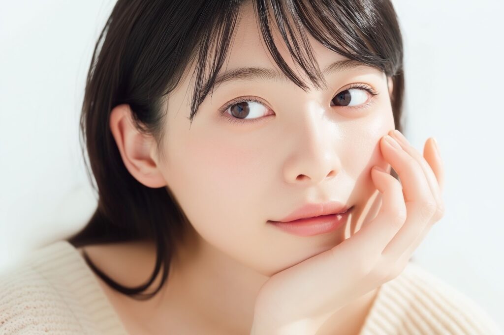 美肌の女性