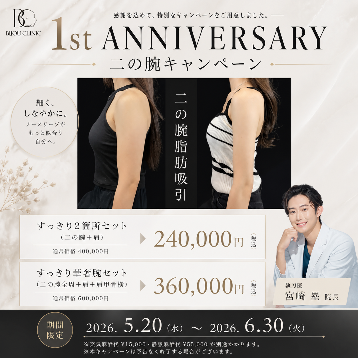二の腕脂肪吸引